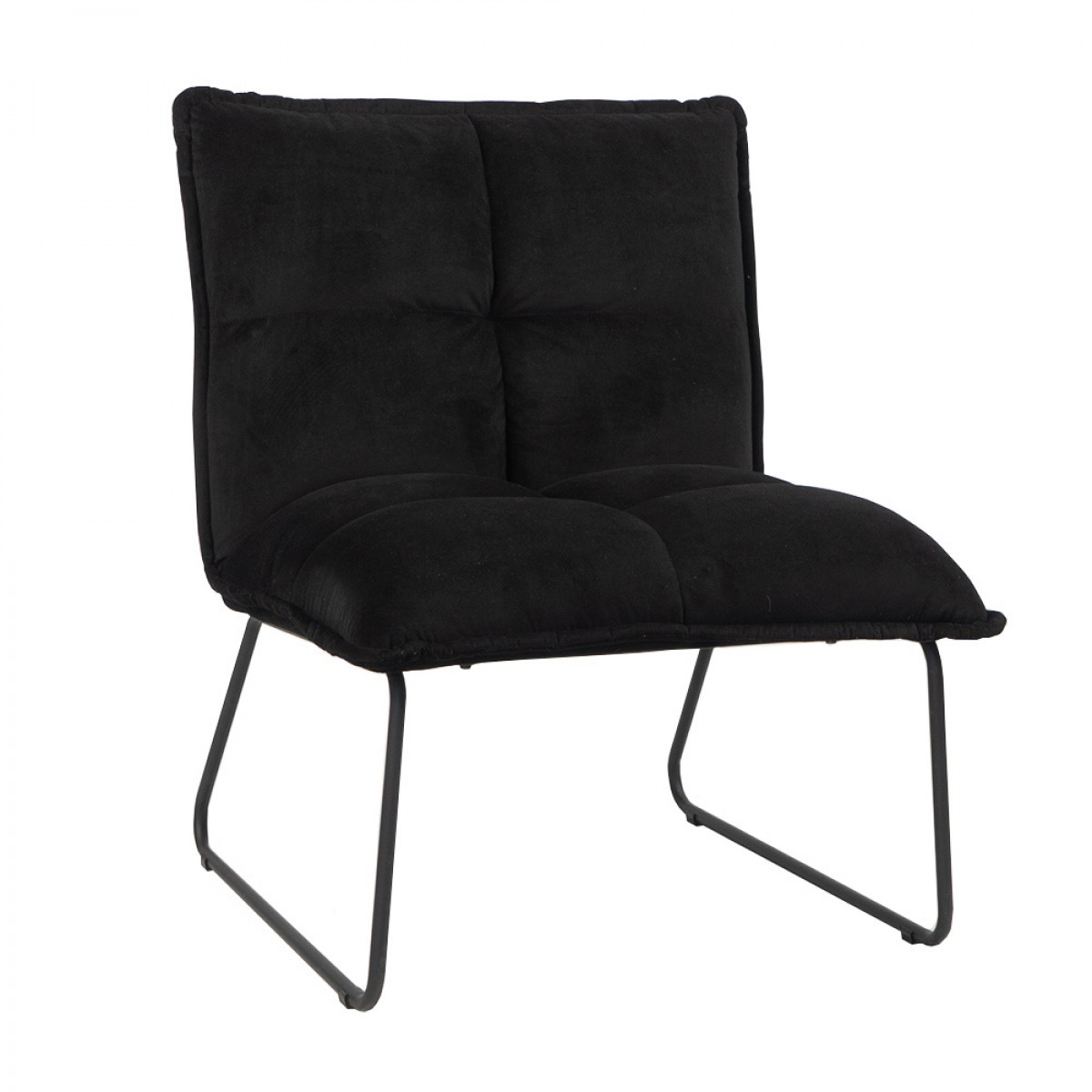 Fauteuil Restaurant Cafe Bar Et Horeca - Zoe Velours Noir 
